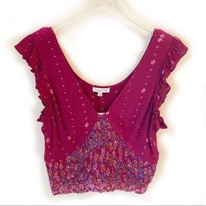 NWT Patrons of Peace crop top sz M